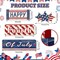 4 Pcs Patriotic Tiered Tray Decor, Farmhouse 4th of July Table Wooden Sign Rustic Red White Blue Block Stack Decorations for Home Fireplace Mantel Memorial Day (Independence Day Happy)